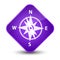 Compass icon elegant purple diamond button