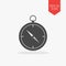 Compass icon. Flat design gray color symbol. Modern UI web navigation, sign.