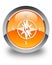 Compass icon glossy orange round button