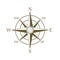 Compass icon in sepia color. Wind rose