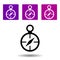 Compass icon . Simple glyphvector of Travel purple set for UI and UX, website or mobile application