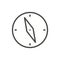 Compass icon vector. Line navigation symbol isolated. Trendy flat outline ui sign design. Thin line