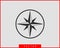 Compass icon vector. Wind rose star navigation