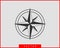 Compass icon vector. Wind rose star navigation