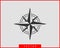 Compass icon vector. Wind rose star navigation