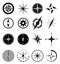 Compass icons set