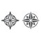 Compass line and glyph icon, navigator