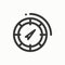 Compass line simple icon. Weather symbols. Windrose. Design element. Template for mobile app, web and widgets. Vector
