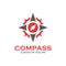 Compass logo design concept related to adventure, nautical, direction or travel