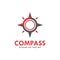 Compass logo design concept related to adventure, nautical, direction or travel