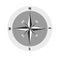 Compass main directions icon black white background