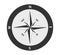 Compass main directions vector icon black white background