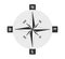 Compass main directions vector icon black white background