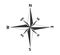 Compass main directions vector icon black white background