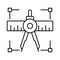 Compass Measure Isolated Vector icon Which can easily modify or edit