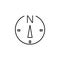 compass outline icon. Element of logistic icon for mobile concept and web apps. Thin line compass outline icon can be used for web