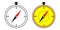 Compass pointer icon with white background, Direction, map navigation symbol