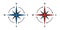 Compass pointer icon with white background, Direction, map navigation symbol