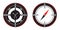 Compass pointer icon with white background, Direction, map navigation symbol