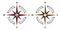 Compass pointer icon with white background, Direction, map navigation symbol