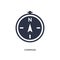 compass pointing north east icon on white background. Simple element illustration from airport terminal concept