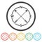 Compass ring icon, color set