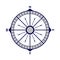 Compass rose with four cardinal directions - North, East, South, West on white background. Illustration