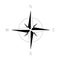 Compass rose - nautical chart. Travel equipment displaying orientation of world directions - north, east, south and west