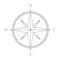 Compass rose - nautical chart. Travel equipment displaying orientation of world directions - north, east, south and west