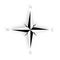 Compass rose - nautical chart. Travel equipment displaying orientation of world directions - north, east, south and west