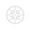 Compass rose - nautical chart. Travel equipment displaying orientation of world directions - north, east, south and west