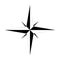 Compass rose - nautical chart. Travel equipment displaying orientation of world directions - north, east, south and west