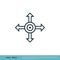 Compass Rose / Ornamental Arrow Icon Vector Logo Template Illustration Design. Vector EPS 10