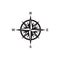 Compass rose showing the four cardinal directions