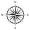 Compass rose vector on an isolated white background.