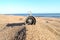 Compass on the Sand Beach