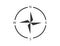 Compass sign. North, west, south and east direction. Map navigation with star shape. Isolated retro compass. Maritime navigator
