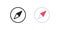 Compass, simple icon for your design. North concept in vector flat