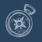 Compass sketch or chalk drawing, nautical symbol, marine navigation