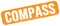 COMPASS text on orange grungy stamp sign