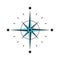 Compass vector Icon. navigation and traveling sign. Black compass with arrows vector eps10