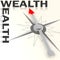 Compass with wealth word isolated