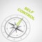 Compass on White Background, Self-Control Concept
