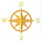 Compass wind rose 3d