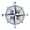 compass with wind rose icon set, navigation illustration