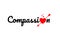 compassion word text typography design logo icon