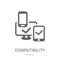 compatibility icon. Trendy compatibility logo concept on white b