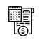 compensation law dictionary line icon vector illustration