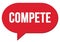 COMPETE text written in a red speech bubble