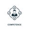 Competence icon symbol. Creative sign from business management icons collection. Filled flat Competence icon for computer and